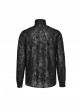 Black Lightweight Non Stretch Embroidered Gothic Fit Long Sleeve Floral Shirt