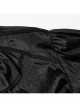 Black Non Stretch Dark Pattern Printed Pleated Chiffon All In One Tie Gothic Balloon Sleeve Shirt
