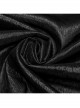 Black Non Stretch Dark Pattern Printed Pleated Chiffon All In One Tie Gothic Balloon Sleeve Shirt