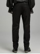 Asymmetrical Black Twill Woven With Jacquard Side String Decoration Gothic Pattern Trousers