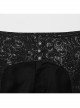 Asymmetrical Black Twill Woven With Jacquard Side String Decoration Gothic Pattern Trousers