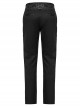 Asymmetrical Black Twill Woven With Jacquard Side String Decoration Gothic Pattern Trousers