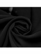Sexy Black Gradient See Through Front And Center Velvet Webbing String Gothic Style Loose Lantern Sleeve Shirt