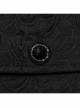 Black Asymmetrical Non Stretch Jacquard Woven With Bat Wing Clip On Gothic Style Men's Vest