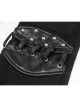 Knee Nailed Tied Rope Broken Holes Rough Selvedge Black Punk Bell-Bottomed Pants