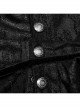 Black Tattered Knitted Patchwork Lace Center Front Ruffle With Bat Collar And Side Velvet Webbing Gothic Double Breasted Men's Cape