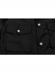 Handsome Black Non Elastic Woven Woven With Red Webbing Embellished With Punk Style Fitted Stand Collar Long Sleeved Jacket