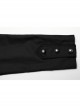Handsome Black Non Elastic Woven Woven With Red Webbing Embellished With Punk Style Fitted Stand Collar Long Sleeved Jacket