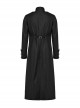 Handsome Black Non Elastic Woven Woven With Red Webbing Embellished With Punk Style Fitted Stand Collar Long Sleeved Jacket