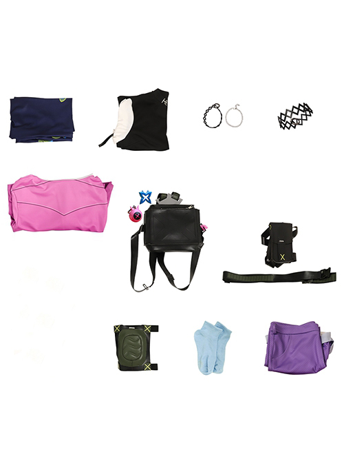 Game Valorant Clove Halloween Cosplay Costume Set Without Wig Headgears Without Earrings Rings