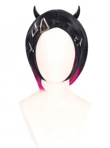 Game Valorant Clove Halloween Cosplay Accessories Gradient Wig And Headgears