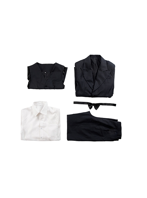 Joker 2 Folie à Deux Arthur Fleck Black Suit Version Halloween Cosplay Costume Without Shoes