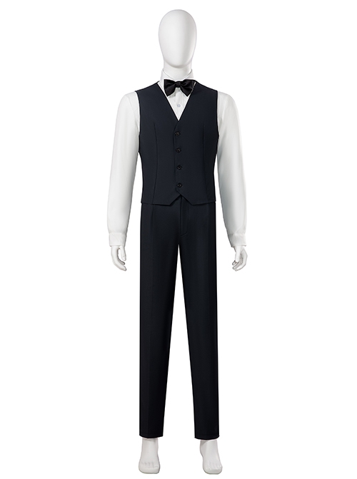 Joker 2 Folie à Deux Arthur Fleck Black Suit Version Halloween Cosplay Costume Without Shoes