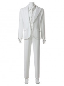 Joker 2 Folie à Deux Arthur Fleck White Suit Version Halloween Cosplay Costume Set Without Shoes