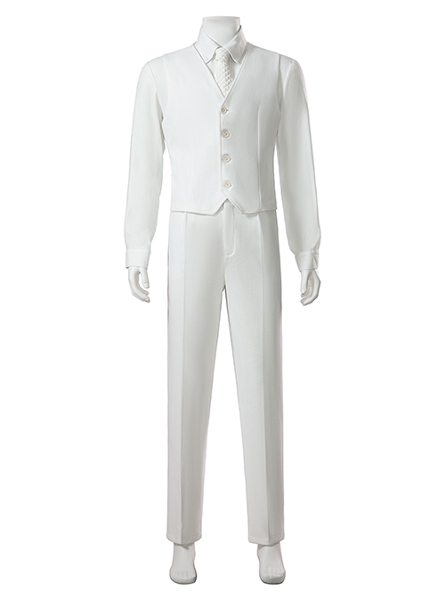 Joker 2 Folie à Deux Arthur Fleck White Suit Version Halloween Cosplay Costume Set Without Shoes