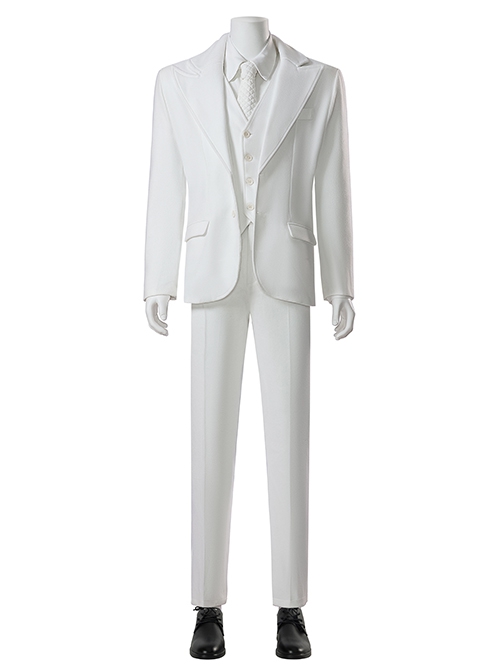 Joker 2 Folie à Deux Arthur Fleck White Suit Version Halloween Cosplay Accessories Black Shoes