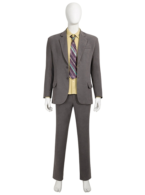 Joker 2 Folie à Deux Arthur Fleck Gray Suit Halloween Cosplay Costume Set Without Wig Without Shoes