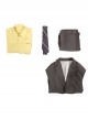 Joker 2 Folie à Deux Arthur Fleck Gray Suit Halloween Cosplay Costume Set Without Wig Without Shoes