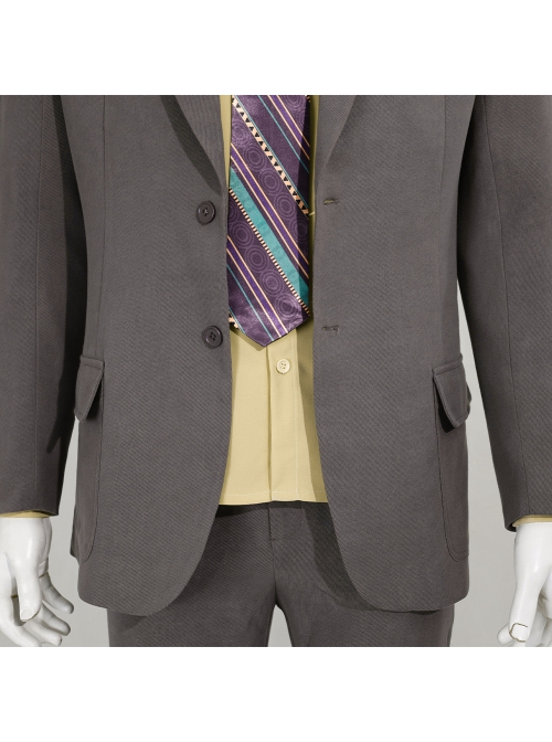 Joker 2 Folie à Deux Arthur Fleck Gray Suit Halloween Cosplay Costume Set Without Wig Without Shoes