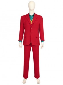 Joker 2 Folie à Deux Arthur Fleck Red Suit Halloween Cosplay Costume Set Without Wig Without Shoes
