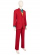Joker 2 Folie à Deux Arthur Fleck Red Suit Halloween Cosplay Costume Set Without Wig Without Shoes