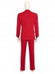 Joker 2 Folie à Deux Arthur Fleck Red Suit Halloween Cosplay Costume Set Without Wig Without Shoes