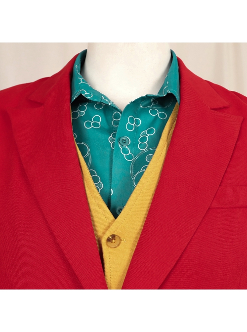 Joker 2 Folie à Deux Arthur Fleck Red Suit Halloween Cosplay Costume Set Without Wig Without Shoes
