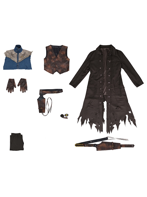 TV Drama Fallout The Ghoul Cooper Howard Halloween Cosplay Costume Set Without Shoes Without Hat
