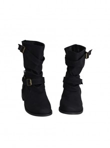 Final Fantasy VII Remake Aerith Gainsborough Updated Version Halloween Cosplay Accessories Black Shoes