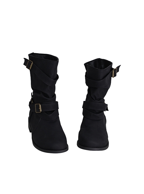 Final Fantasy VII Remake Aerith Gainsborough Updated Version Halloween Cosplay Accessories Black Shoes