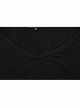 Black V Neck Stretch Knit With Lace Gothic Bat Silhouette Dress