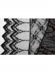 Black And Red V Neck Stretch Knit With Lace Gothic Bat Silhouette Dress