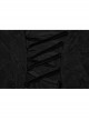 Sexy Lace Knitted Fabric With Pleated Front And Rivet Gothic Style Slit Long Sleeve Dress