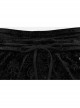Gorgeous Black Embossed Velvet Stitching Layered Lace Front Eyelet String Decoration Gothic Style Fishtail Skirt