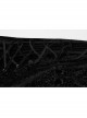 Gorgeous Black Embossed Velvet Stitching Layered Lace Front Eyelet String Decoration Gothic Style Fishtail Skirt