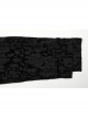 Black Elastic Flocked Mesh With See Through Print Gothic Style Sexy Long Sleeved T-Shirt