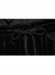 Sexy Black Velvet Spliced ​​Lace Ruffled Front Long Back Short Gothic Style Rope Skirt
