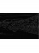 Sexy Black Velvet Spliced ​​Lace Ruffled Front Long Back Short Gothic Style Rope Skirt