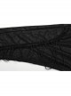 Black Stretch Woven Patchwork Lace Print Front Slant Pocket Gothic Style Trousers