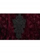 Black Red Lace Mesh Patchwork Velvet Rose Embossed Chest Embroidery Patch With Flared Sleeves Gothic Style Long Sleeved Dress