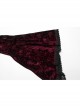 Black Red Lace Mesh Patchwork Velvet Rose Embossed Chest Embroidery Patch With Flared Sleeves Gothic Style Long Sleeved Dress