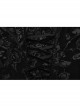 Sexy Black Lace Neckline Rose Velvet Embossed Front Chest Pleated Irregular Hem Gothic Style Short Sleeve Dress