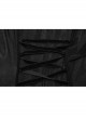 Irregular Black Flocking Fine Mesh Splicing Lace Edge Corn Decoration Gothic Style Hooded Drawstring Coat