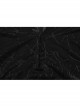 Sexy Black Elastic Spider Web Pattern Hollow Mesh Fabric With Adjustable Laces In The Front Center Gothic Style V-Neck Long Sleeved Dress