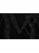 Gorgeous Black Embossed Velvet With Lace Bat Collar And Adjustable Back Tie Gothic Style Trumpet Sleeve Dress