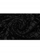 Black Elastic Flocked Printed Knitted High Collar Gothic Style Long Sleeve T-Shirt