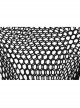 Black Sexy Hollow Elastic Diamond Mesh Punk Style Versatile Long-Sleeved T-Shirt