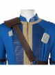 TV Drama Fallout Male Version Blue Bodysuit Suit Halloween Cosplay Costume Set Without Boots