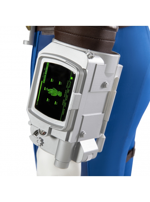 TV Drama Fallout Male Version Blue Bodysuit Suit Halloween Cosplay Costume Set Without Boots