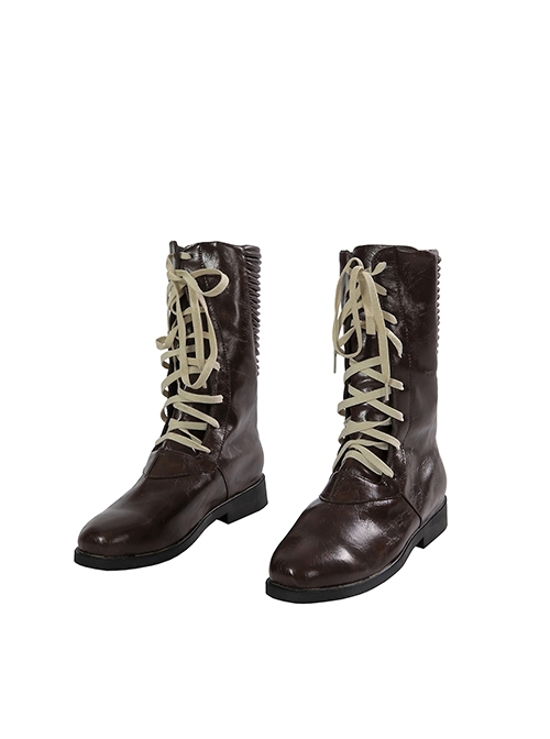 TV Drama Fallout Male Version Blue Bodysuit Suit Halloween Cosplay Accessories Brown Boots